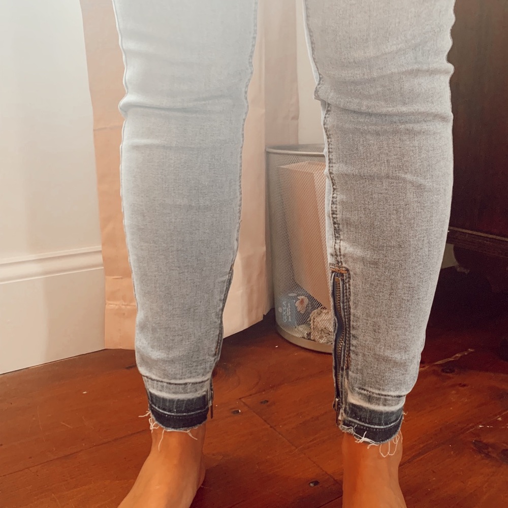 Free people zipper ankle jeans